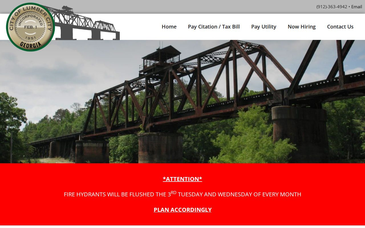 Telfair County Lumber City official police records contact page